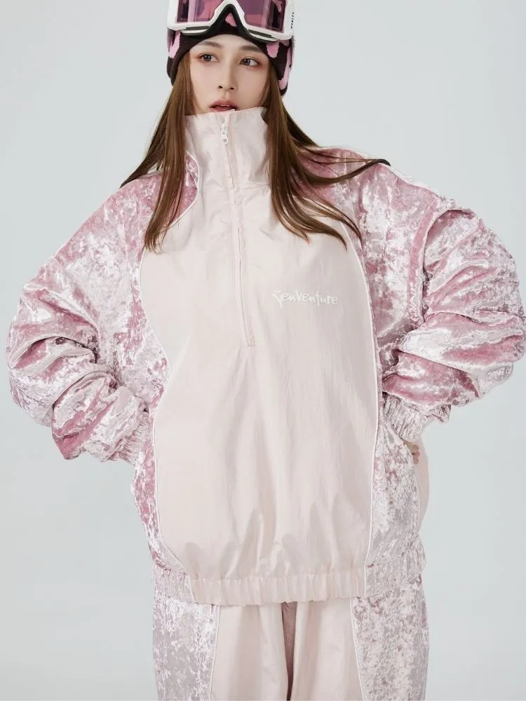 Zenventure White 3L Velvet Sparkle Snow Suit - Unisex