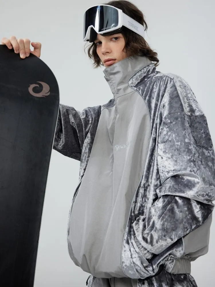 Zenventure White 3L Velvet Sparkle Snow Suit - Unisex