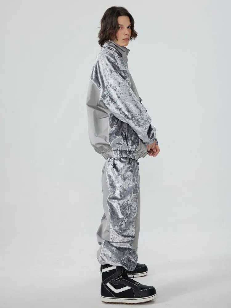 Zenventure White 3L Velvet Sparkle Snow Suit - Unisex
