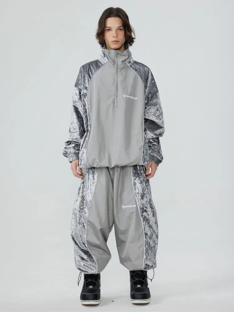 Zenventure White 3L Velvet Sparkle Snow Suit - Unisex