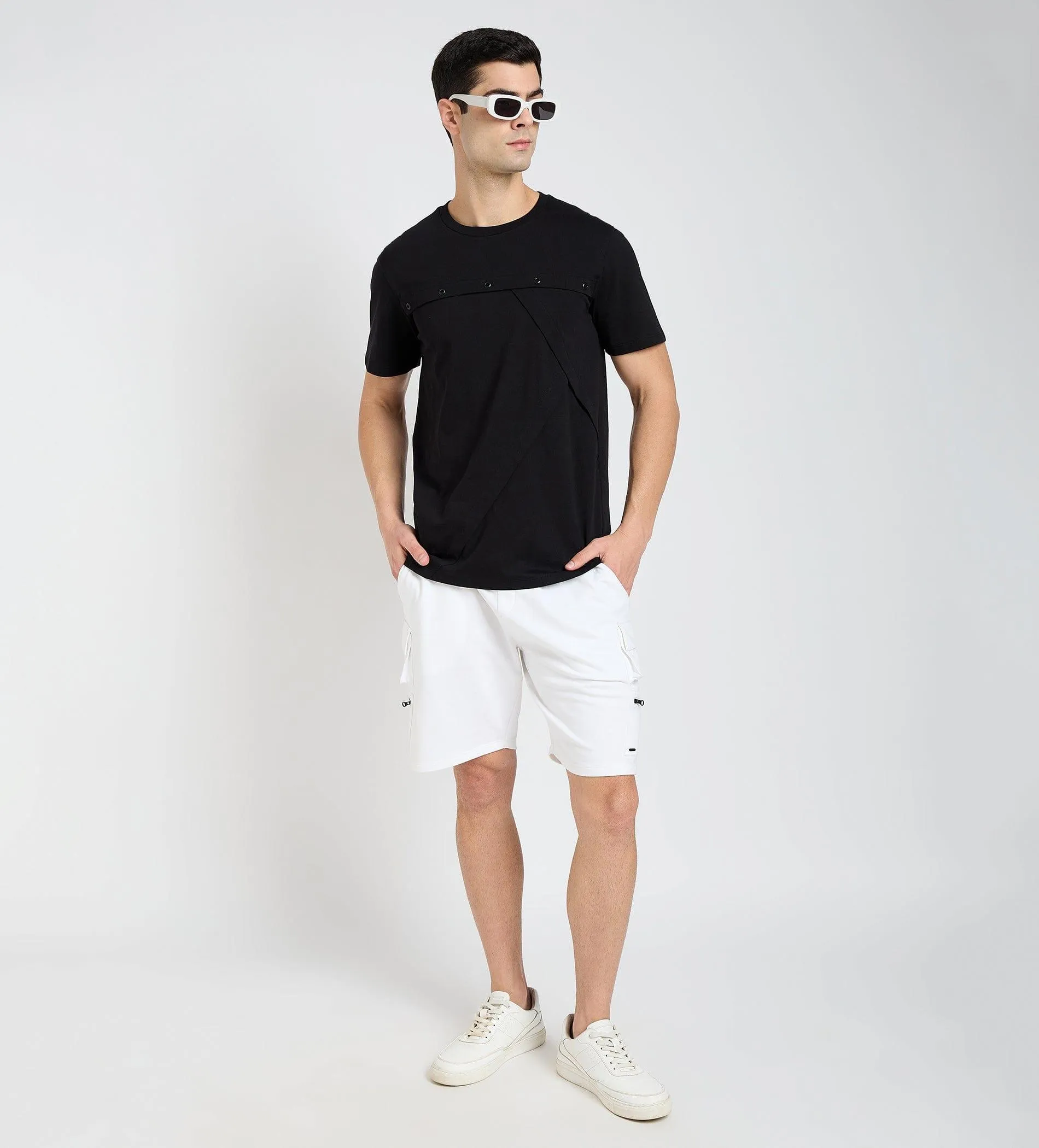 Zipper Highlighter Cargo Shorts